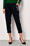 Women's Plaid Pants with Chain | SP-3908
