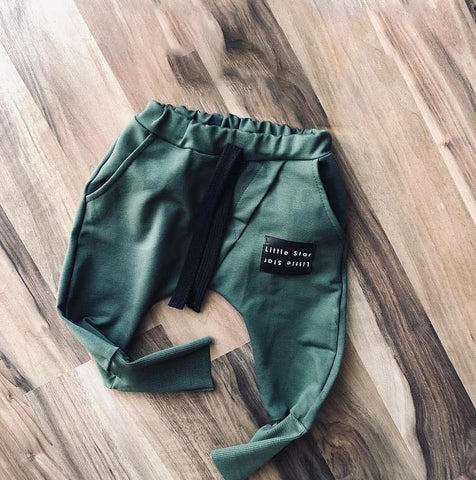 Boys' Dark Green Lightweight Pants | LS-08