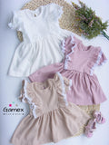 Baby Girl Light Pink Ruffed Dress | GAM-02