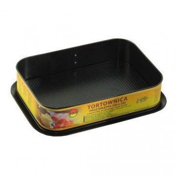 Spring-form Rectangle Black Non-Stick Baking Pan 13.38 in x 9.44 in | DJ-05