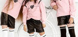Girls' VOGA Black Eco Leather Shorts | V-05
