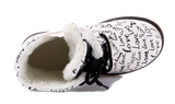 Wojtyłko Girls' White Printed Insulated Ankle Boots | 5Z23025B