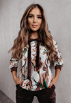 Women's Velvet Hoodie and Pants Set with Floral Pattern | HAL-200
