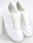 White Sneakers with Braided Sole | SE2904