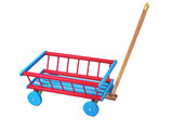 ECO Blue and Red Wooden Toy Wagon | GB-020