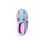 Befado White and Light Blue Printed School Slippers | 190P098
