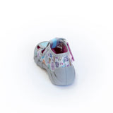 Befado White and Light Blue Printed School Slippers | 190P098
