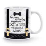 Elegant Mug with Honey Dipper Stick - Kochany niezawodny wyjątkowy dziadek... - 300 ml | 155838