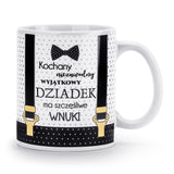 Elegant Mug with Honey Dipper Stick - Kochany niezawodny wyjątkowy dziadek... - 300 ml | 155838