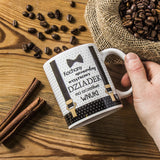 Elegant Mug with Honey Dipper Stick - Kochany niezawodny wyjątkowy dziadek... - 300 ml | 155838